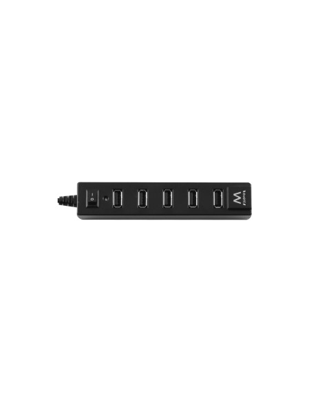 HUB EWENT USB 2.0 7 PTOS INTERRUPTOR NEGRO EW1130