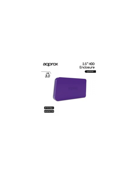 CAJA 2.5 APPROX SATA USB 3.0 PURPURA APPHDD06P