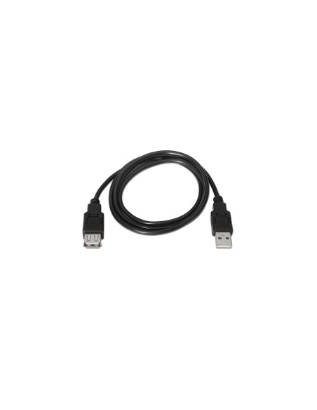 Nanocable Cable USB 2.0 Tipo A a USB Tipo A Macho/Hembra 3m Negro