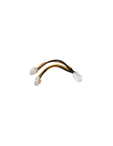 Nanocable 10.19.1401 Cable de Alimentación Duplicador  CPU 4 Pines Hembra a 4+4 Pines Macho 15cm