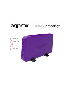 CAJA 3.5 APPROX SATA USB 2.0 PURPURA APPHDD07P
