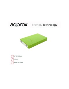 CAJA 2.5 APPROX SATA USB 2.0 VERDE APPHDD09GP