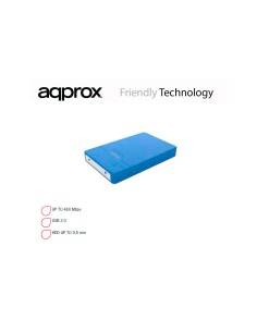 CAJA 2.5 APPROX USB 2.0 APPHDD09LB AZUL SATA