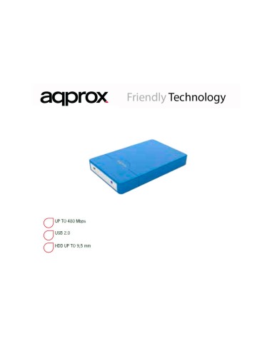 CAJA 2.5 APPROX USB 2.0 APPHDD09LB AZUL SATA