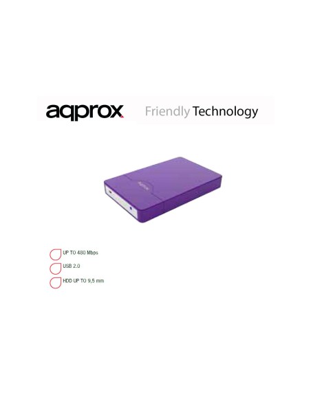 CAJA 2.5 APPROX APPHDD09P USB 2.0 PURPURA SATA