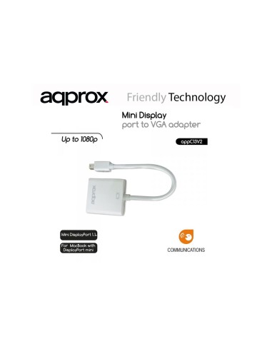 ADAPTADOR MINI DISPLAY PORT A VGA APPROX APPC13V2
