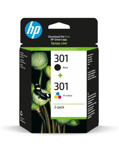 HP 301 Cartucho tinta original Negro y Tricolor Pack