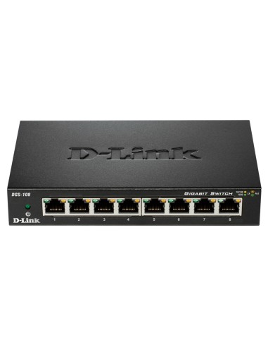 SWITCH D-LINK 8 PTOS GIGABIT ETHERNET NO GESTIONADO DGS-108