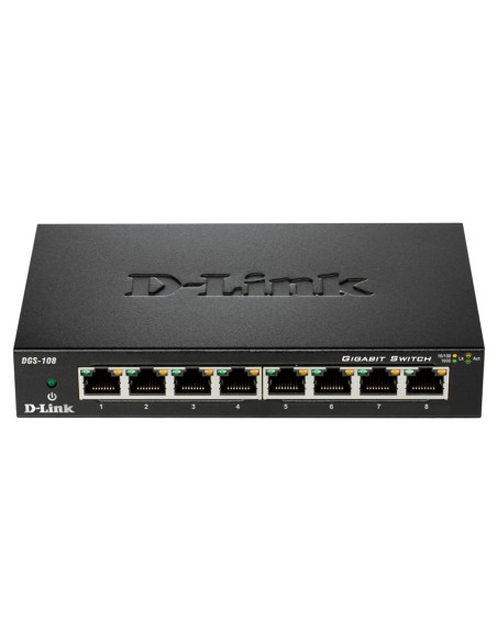 SWITCH D-LINK 8 PTOS GIGABIT ETHERNET NO GESTIONADO DGS-108