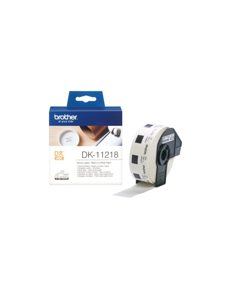 ETIQUETAS BROTHER DK11218 CIRCULARES 24mm 1000UD