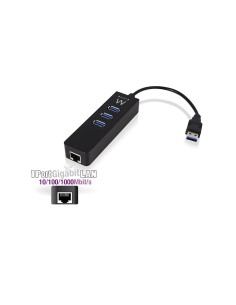 HUB EWENT USB 3.1 3 PUERTOS + LAN EW1140 2