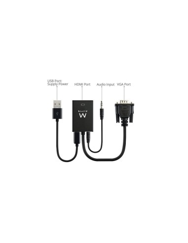 ADAPTADOR VGA M A HDMI H EWENT EW9866 CON AUDIO