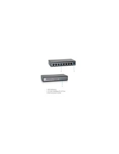 SWITCH LEVEL ONE 8P 10/100 NEGRO GEU-0822 2