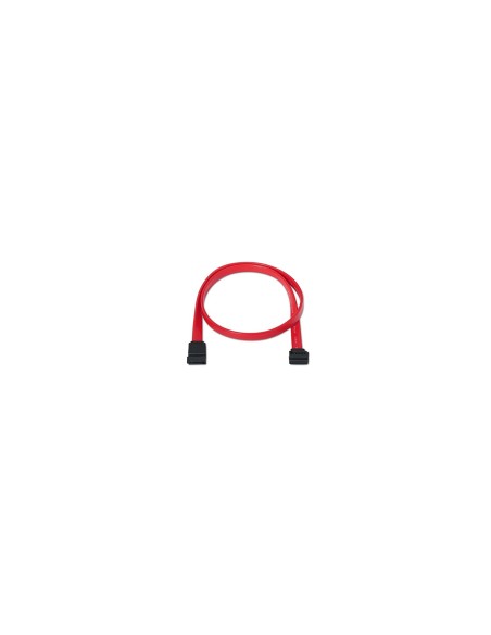 CABLE SATA DATOS ACODADO PARA DISCO DURO  ROJO 0.5M 10.18.0202-OEM