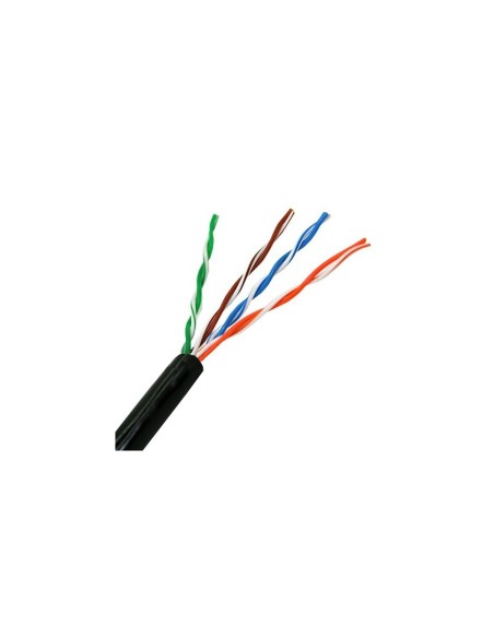BOBINA CABLE UTP CAT5 100MT RIGIDO NANOCABLE NEGRO 10.20.0302-EXT-BK
