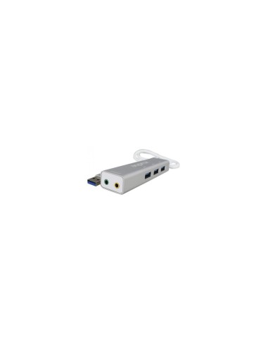 Approx Adaptador USB Sound Card TARJETA DE SONIDO + USB 3.0 HUB APPUSB51HUB