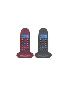 TELEFONO MOTOROLA C1002 DECT DUO GRIS - ROJO E07000D48B2AESSC