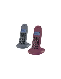 TELEFONO MOTOROLA C1002 DECT DUO GRIS - ROJO E07000D48B2AESSC 2