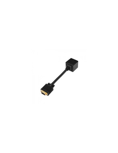ADAPTADOR B15 A 2 VGA H AISENS 20CM NEGRO A113-0080