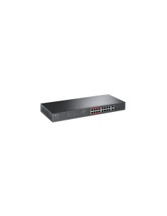 SWITCH TP-LINK TL-SL1218MP 16PTOS 10/100 2 PTOS GIGABIT POE NEGRO TL-SL1218MP