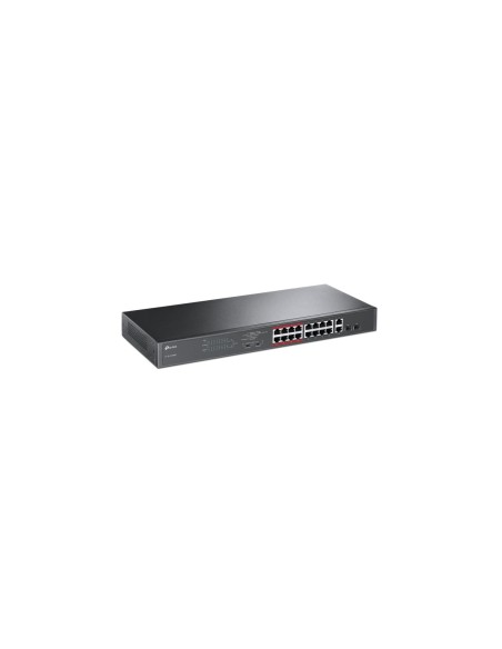SWITCH TP-LINK TL-SL1218MP 16PTOS 10/100 2 PTOS GIGABIT POE NEGRO TL-SL1218MP
