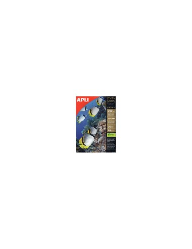PAPEL FOTO APLI SATIN A4 200 GR 20 HOJAS A4 SEMIBRILLO 04453