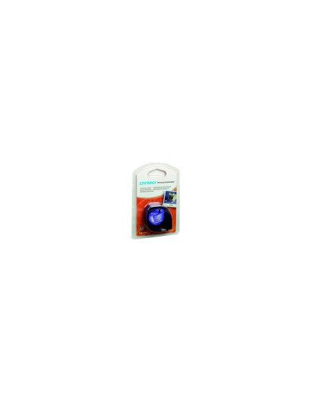 CINTA ROTULADORA AUTOADHESIVA DYMO PLASTICO NEGRO TRANSPARENTE 12MM X 4 METROS PARA ROTULADORAS LETRATAG S0721530