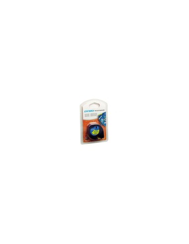 CINTA ROTULADORA AUTOADHESIVA DYMO PLASTICO NEGRO AMARILLO 12MM X 4M 000937