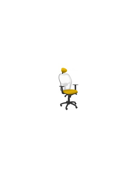 SILLA JORQUERA MALLA BLANCA ASIENTO BALI AMARILLO CABECERO FIJO 15SBBALI100C