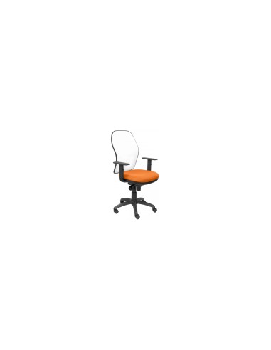 SILLA JORQUERA MALLA BLANCA ASIENTO BALI NARANJA 15SBBALI308