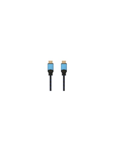CABLE AISENS HDMI MACHO A HDMI MACHO MULTIPLE APANTALLAMIENTO Y RECUBRIMIENTO NYLON 1M NEGRO AZUL A120-0356