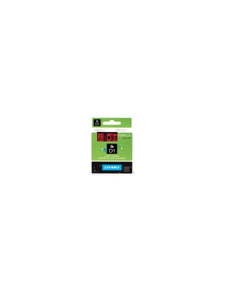 CINTA ROTULADORA AUTOADHESIVA DYMO D1 12MM X 7M PARA ROTULADORAS LABEL MANAGER NEGRO SOBRE ROJO S0720570