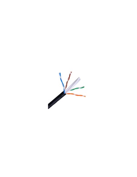 BOBINA DE CABLE AISENS PARA USO EXTERIOR RJ45 CAT6 UTP AWG24 RIGIDO 305M NEGRO A135-0264