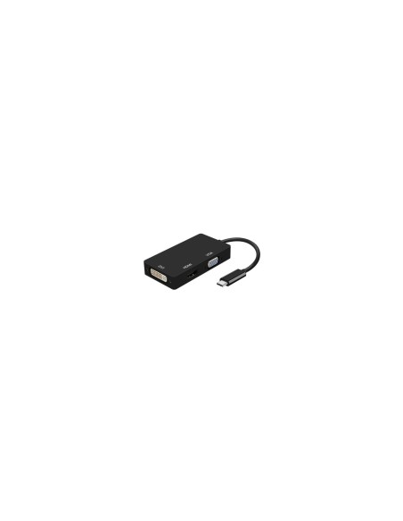 ADAPTADOR AISENS USB 3.1 TIPO-C MACHO A SVGA DVI HDMI 4K HEMBRA 15CM NEGRO A109-0343