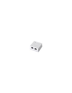 ROSETA DE SUPERFICIE AISENS RJ45 CAT6 FTP 2XTOMAS BLANCO A139-0304