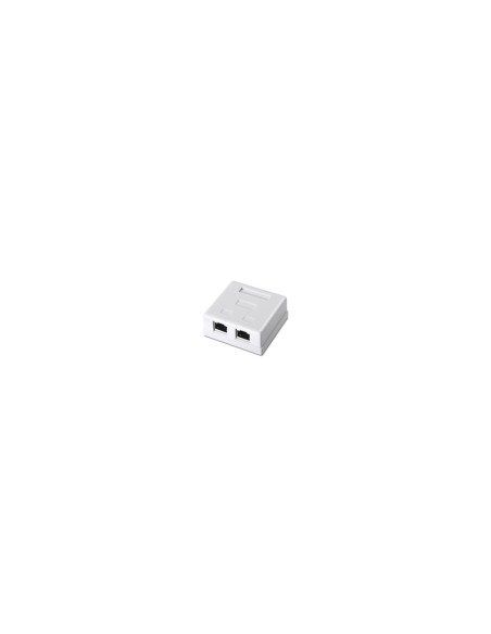 ROSETA DE SUPERFICIE AISENS RJ45 CAT6 FTP 2XTOMAS BLANCO A139-0304