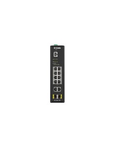 SWITCH INDUSTRIAL D-LINK DIS-200G-12PS 8 PTOS GIGABIT 2 PTOS SFP NEGRO DIS-200G-12PS 2