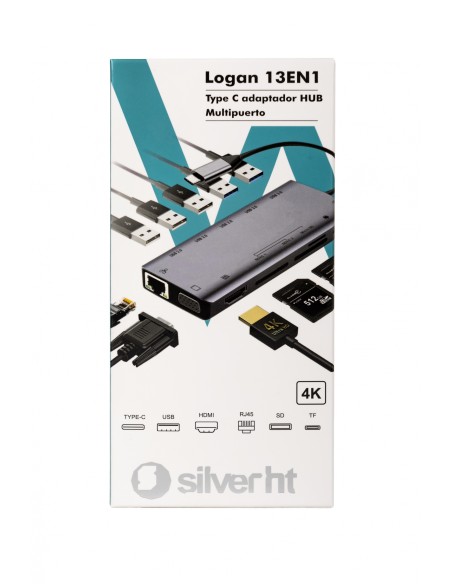 Hub USB-C Logan 13 en 1 8420738303587