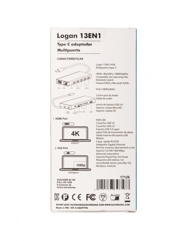 Hub USB-C Logan 13 en 1 8420738303587