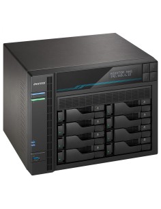 SERVIDOR NAS ASUSTOR 8 BAHIAS ATOM C3538 QUAD CORE DENVERTON 2.1GHZ 8GB 2X2.5GBE 2X10GBE RAID 0.1 JBOD SATA6GB USB 3.0 AS6508T 2