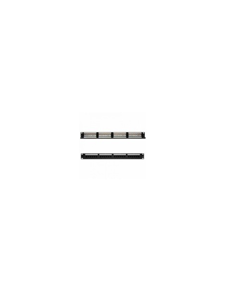 NANOCABLE 10.21.3124 PATCH PANEL 24 PUERTOS 19P 1U PARA RJ45 CAT6 DUAL IDC