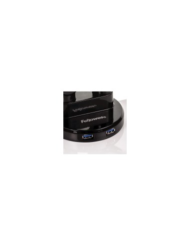 FELLOWES 8043301 BRAZO PARA MONITOR PLATINUM SERIES 2PUERTOS USB NEGRO