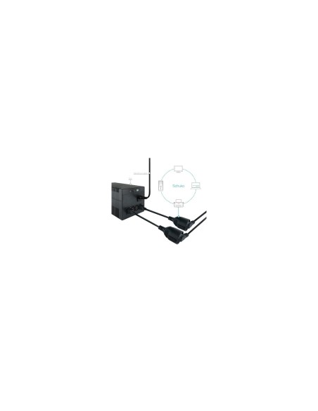 NANOCABLE 10.22.0901 ADAPTADOR ALIMENTACION CONECTORES C14 MACHO A CEE7 HEMBRA 25CM NEGRO