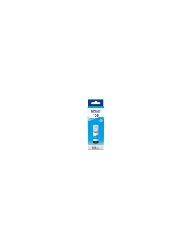 BOTELLA DE TINTA EPSON 106 ECOTANK CONTENIDO 70 ML CIAN COMPATIBILIDAD SEGUN CARACTERISTICAS C13T00R240