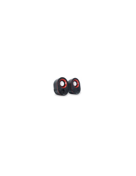 EQUIP 2.0 LIFE MINI ALTAVOZ 6W RMS JACK 3.5 CONTROL DE VOLUMEN ALIMETANCION USB NEGRO ROJO 245332