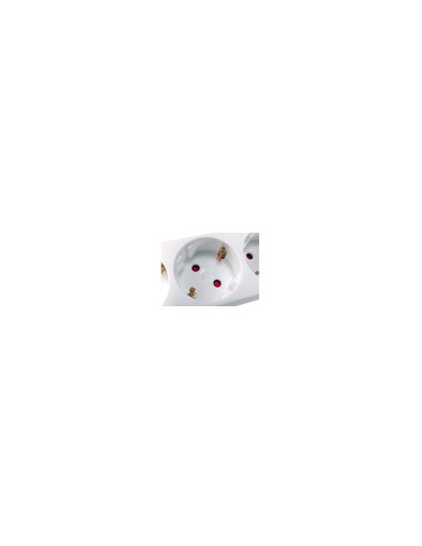 REGLETA EQUIP CON 3 TOMAS SCHUKO CABLE DE RED DE 1.5 METROS BLANCO 245550