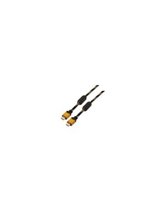 CABLE AISENS HDMI MACHO A HDMI MACHO ALTA VELOCIDAD CON ETHERNET V1.4 MULTIPLE APANTALLAMIENTO CONECTORES BLINDADOS ORO 1M NEGRO