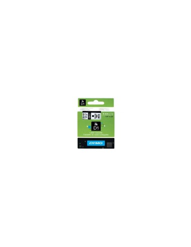 CINTA ROTULADORA AUTOADHESIVA DYMO D1 6MM X 7 METROS DE LONGITUD PARA ROTULADORAS LABEL MANAGER NEGRO SOBRE BLANCO S0720780