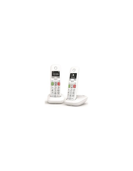 TELEFONO FIJO INALAMBRICO GIGASET E290 DUO TECLAS GRANDES Y PANTALLA DE ALTA VISIBILIDAD 150 CONTACTOS BLANCO L36852-H2901-D202