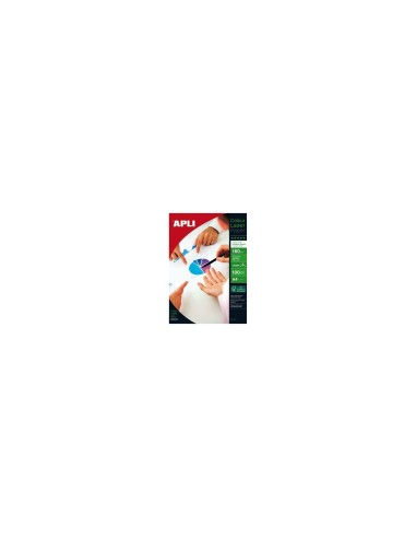 PAPEL FOTOGRAFICO APLI COLOUR LASER GLOSSY 100 HOJAS A4 160G M2 11817